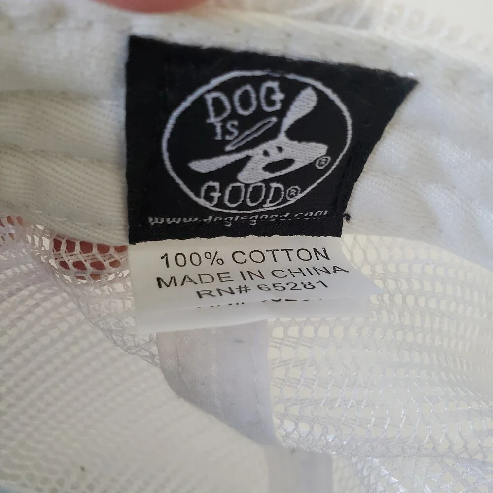 Dog Is Good Baseball Cap "Never Hike Alone" one size fits most Blue White Cotton - Picture 5 of 12